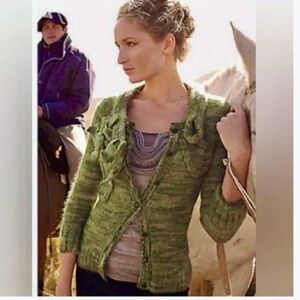 Rare Anthropologie Sleeping on Snow Cardigan small